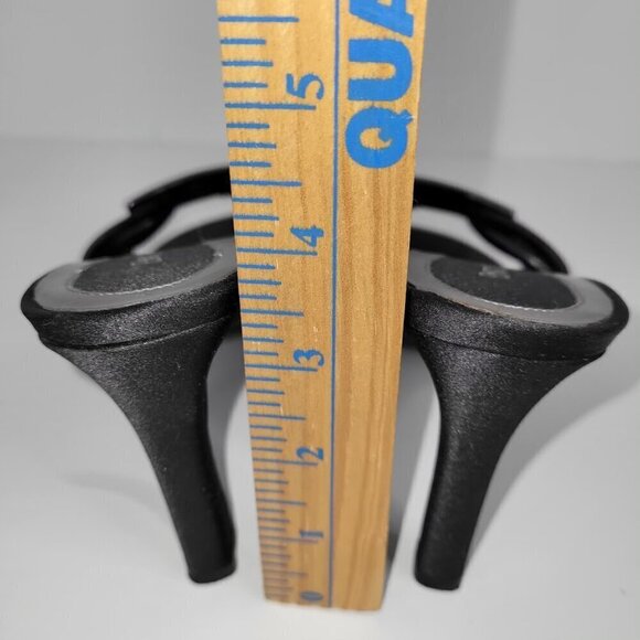 Enzo Angiolini Eamoria Black Fabric Heeled Slide w/Rhinestones Womens Shoes SZ 6 - Picture 6 of 10